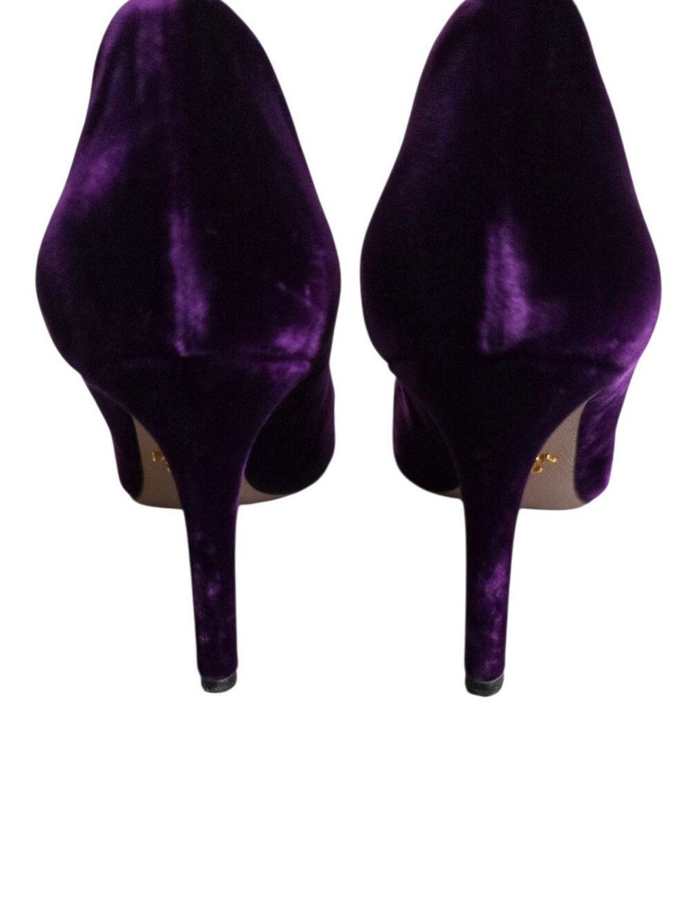 Prada Velvet Heels in Royal Purple Size 9.5 - Picture 3 of 9
